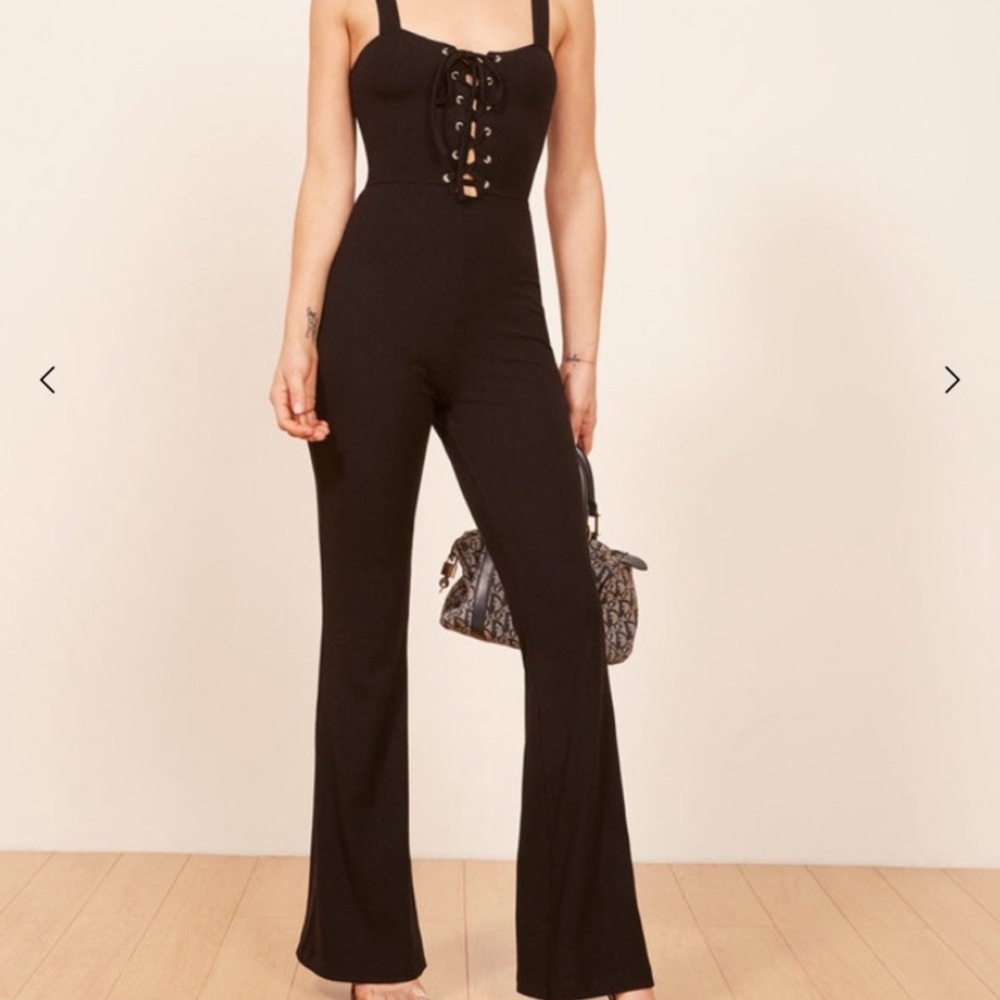 Reformation Chase Lace Me Up Jumpsuit - Small
